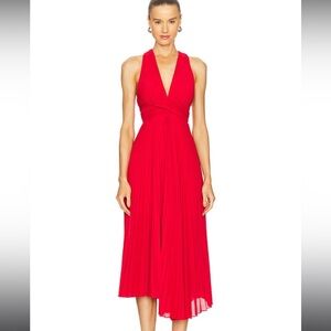 NWT ALC Everly pleated midi dress